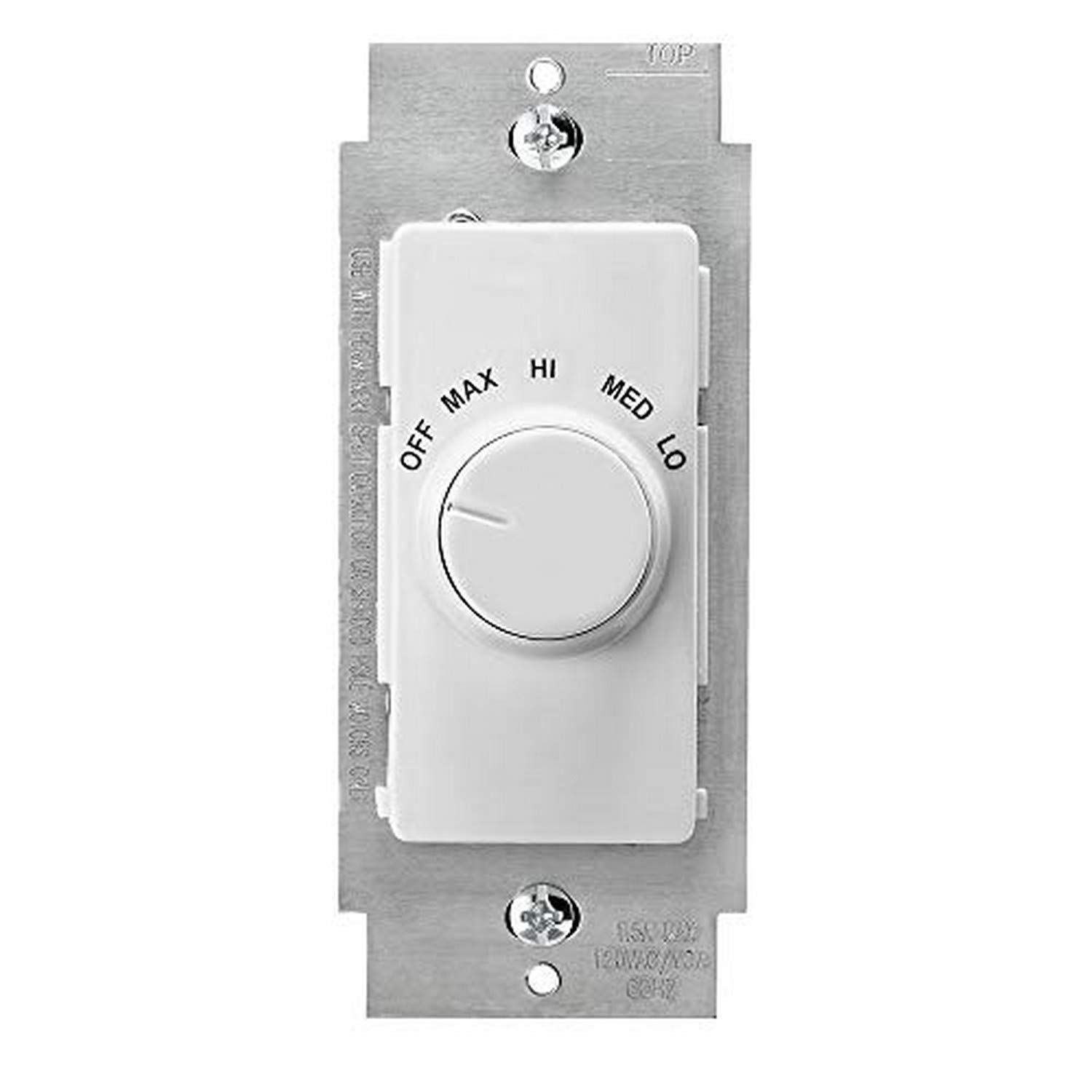 Leviton RTF01-10W Decora Quiet Fan Speed Control - 120V, 1.5A, White | Enhance Comfort & Style