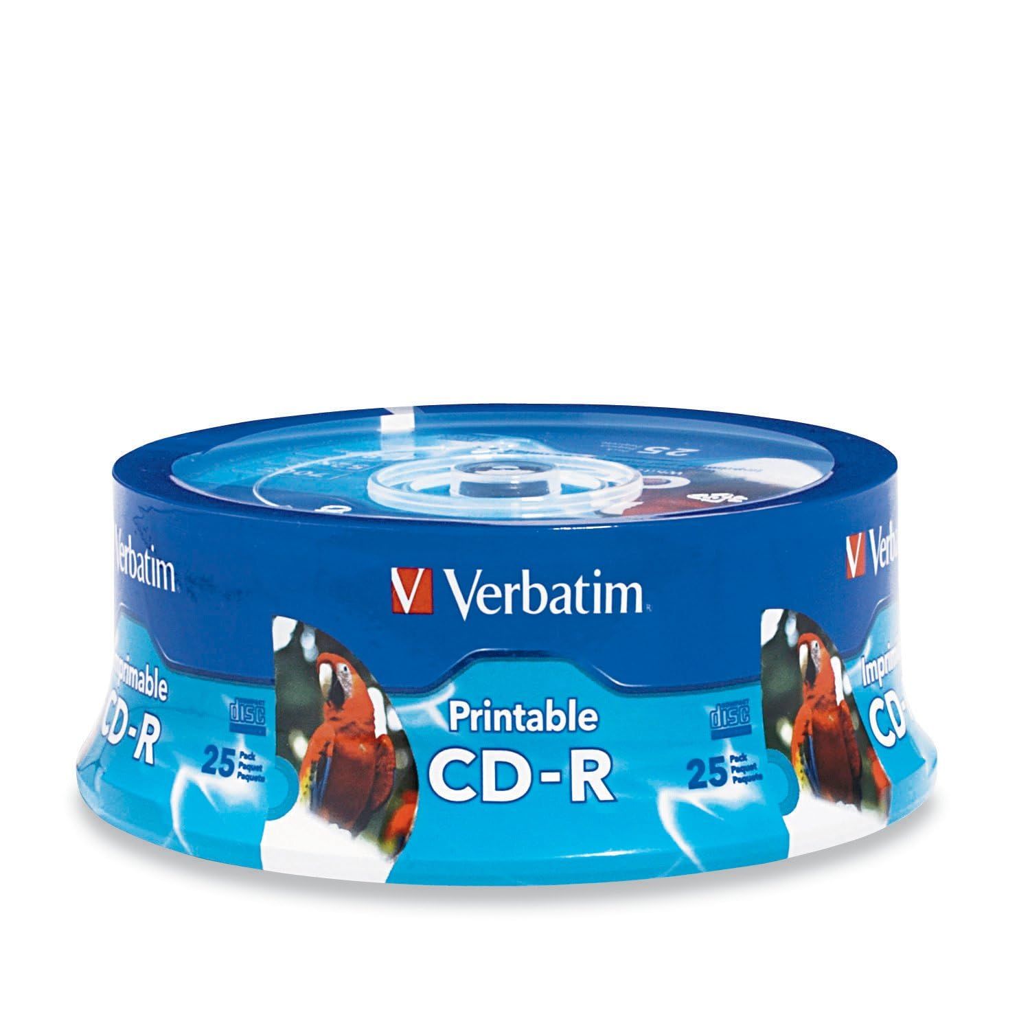 Verbatim CD-R Blank Discs 700MB 80 Min 52X - White Inkjet Printable 25pk Spindle