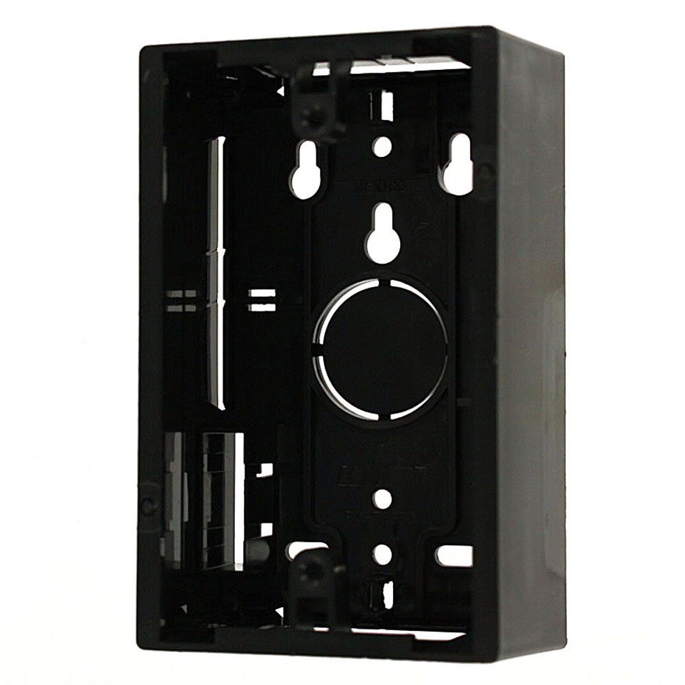 "Leviton 42777-1EA Black Surface Mount Backbox - Single Gang, 1.89" for Easy Installation"