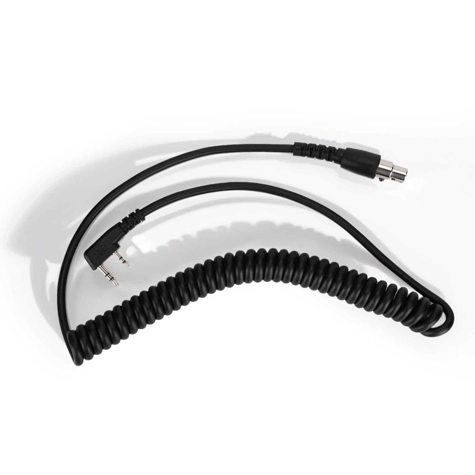 Yoidesu 2-Pin to 5-Pin Coil Cord Cable for Kenwood & HYT Two-Way Radios & Headsets - Durable & Reliable Connection