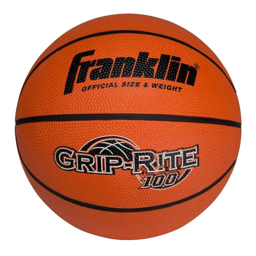 "Franklin Sports 29.5" Grip-Rite Basketball - Durable Indoor/Outdoor Size 7 for All Courts - Official Men's Basketball"