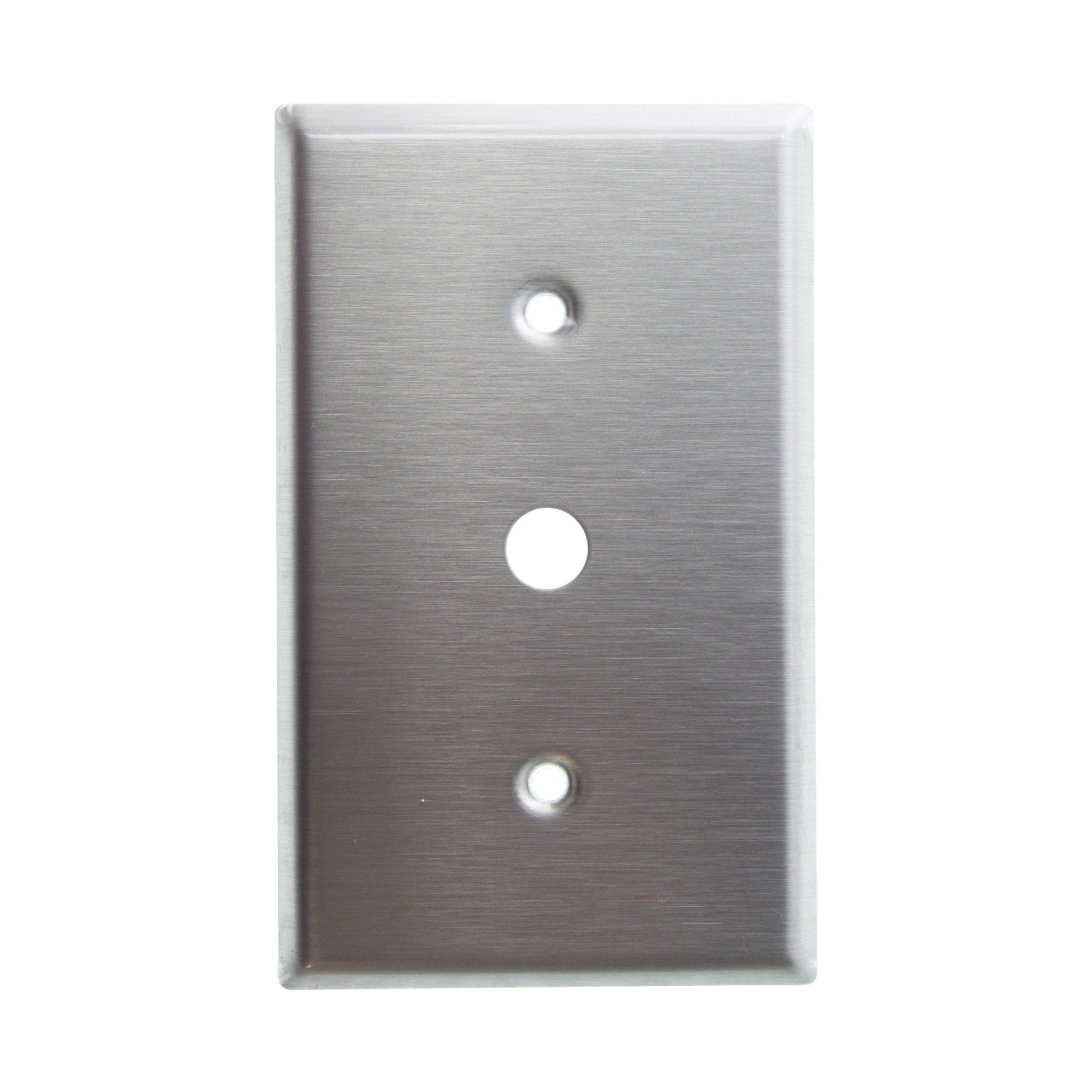 Leviton 1-Gang Telephone/Cable Wallplate - Durable Stainless Steel, Standard Size, Non-Magnetic