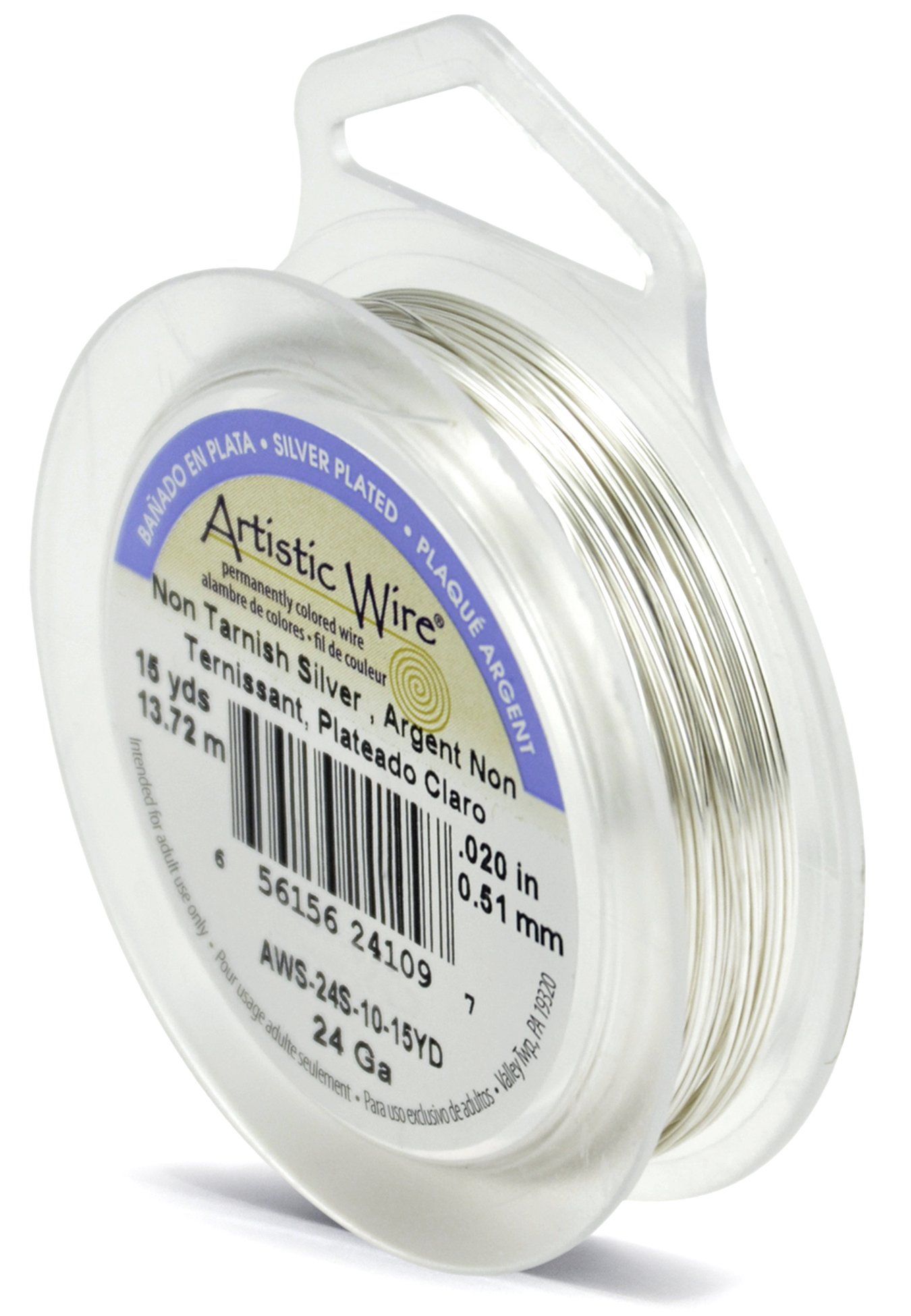 24 Gauge Silver Plated Tarnish Resistant Copper Craft Wire - 15 Yards of Colorful Creativity!