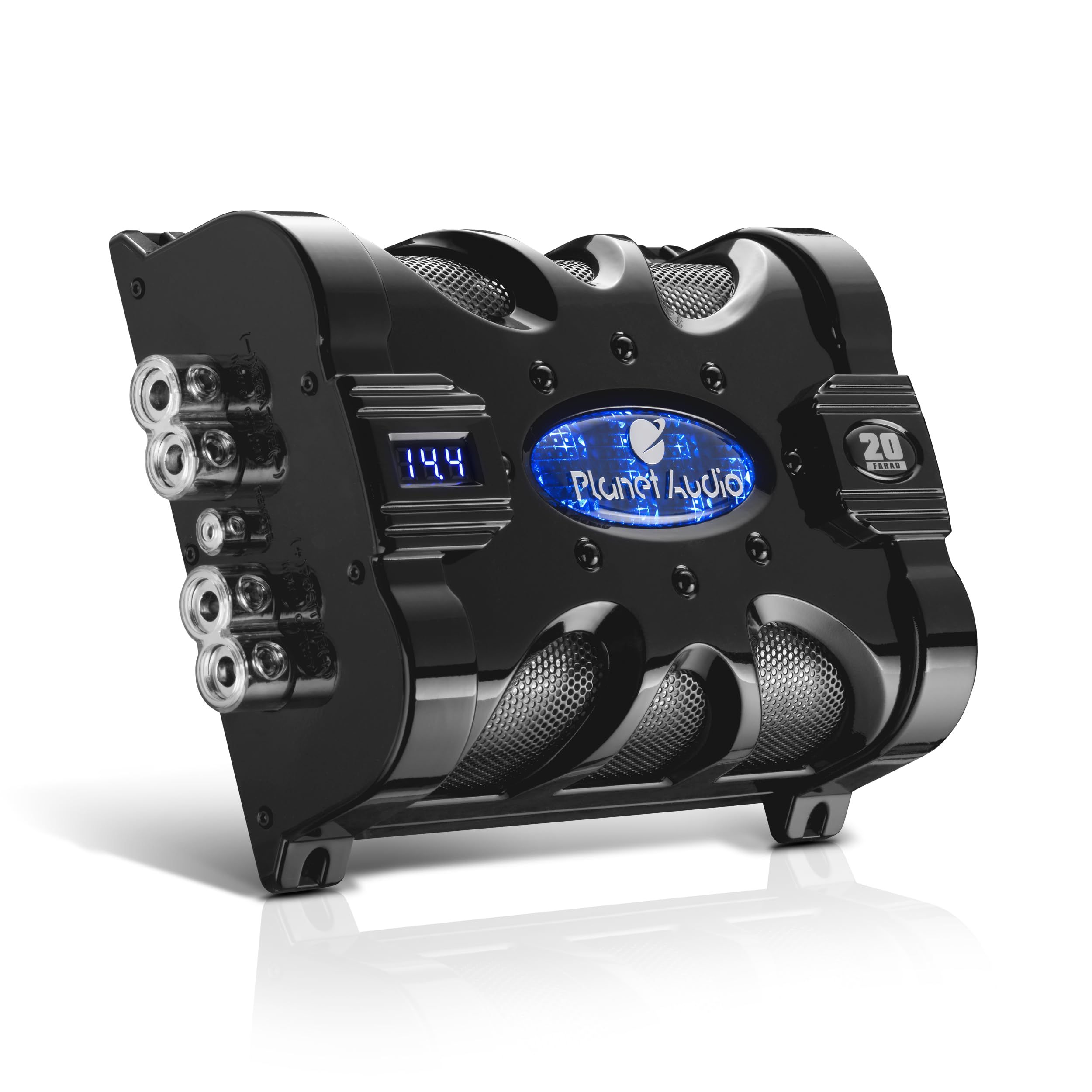 Planet Audio PC20F 20 Farad Car Capacitor: Boost Bass, Energy Storage & LED Voltage Meter