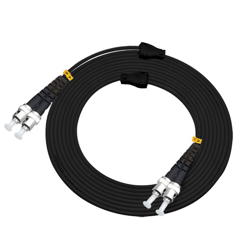 Jeirdus 20M LC to FC Outdoor Armored Duplex Fiber Optic Cable Jumper - Singlemode 9/125 SM Patch Cord
