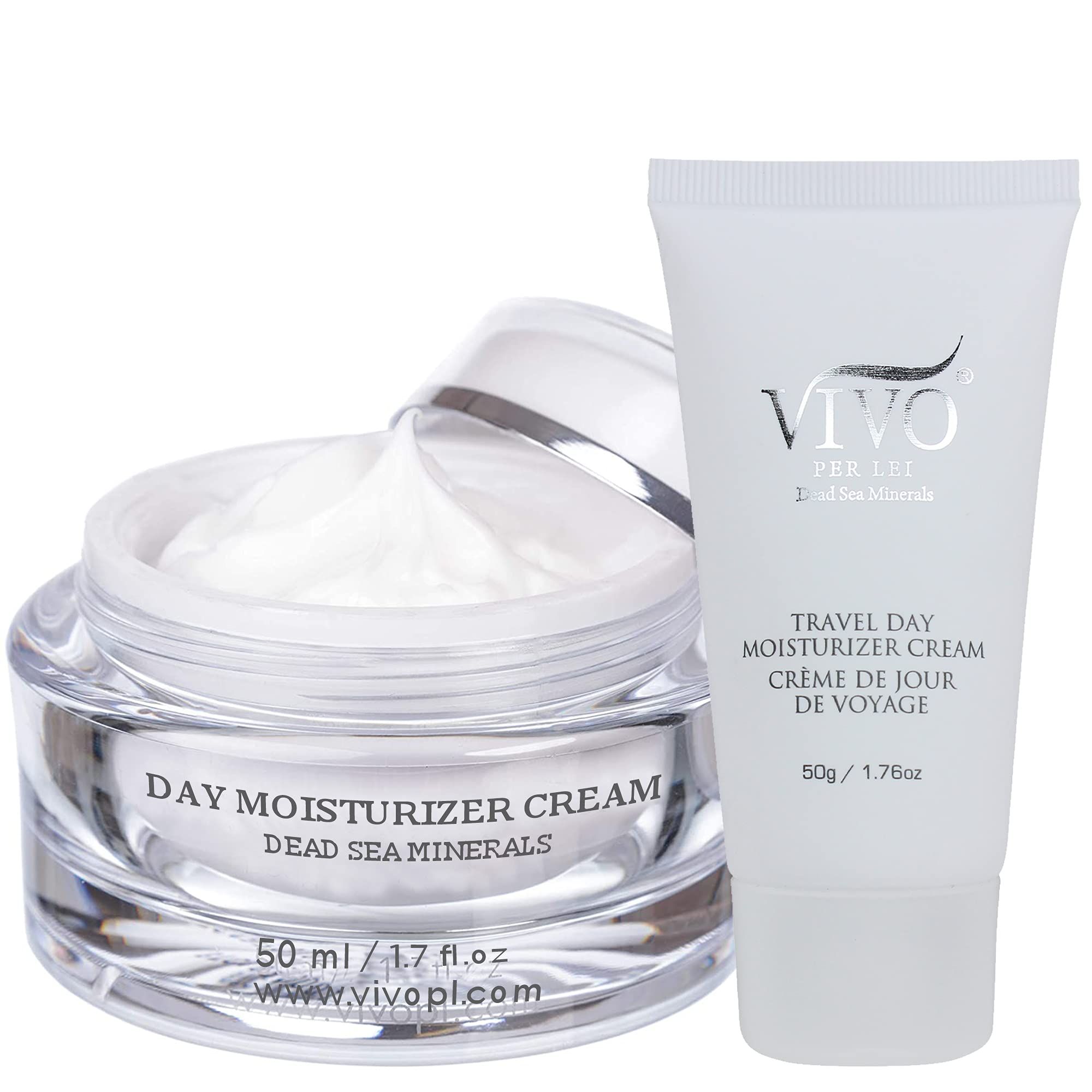 Vivo Per Lei Day Cream: Hydrating Dead Sea Moisturizer for Dull, Dry Skin with Shea Butter - Non-Greasy Formula for Women