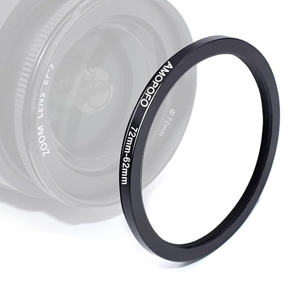 72mm to 62mm Camera Filter Ring Step Down Adapter for 62mm UV ND CPL Metal Filter