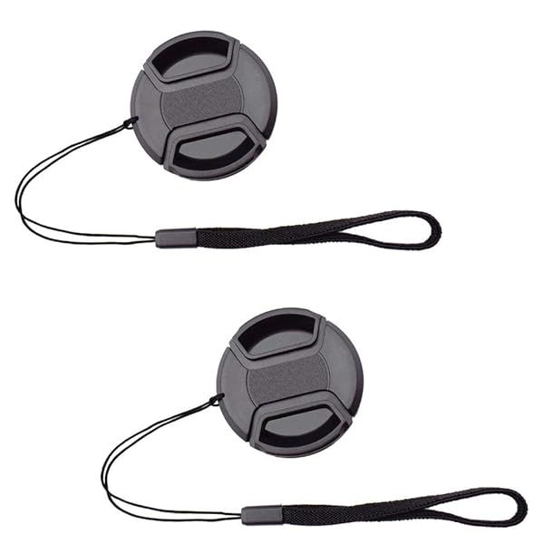 77mm Lens Cap for Canon RF 24-105mm F/4L - ULBTER Center Pinch & Keeper Strap - 2 Pack for EOS R/RP