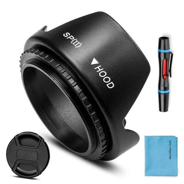 77mm Universal Tulip Lens Hood & Center Pinch Cap for Canon, Nikon, Sony, Pentax, Olympus, Fuji Cameras
