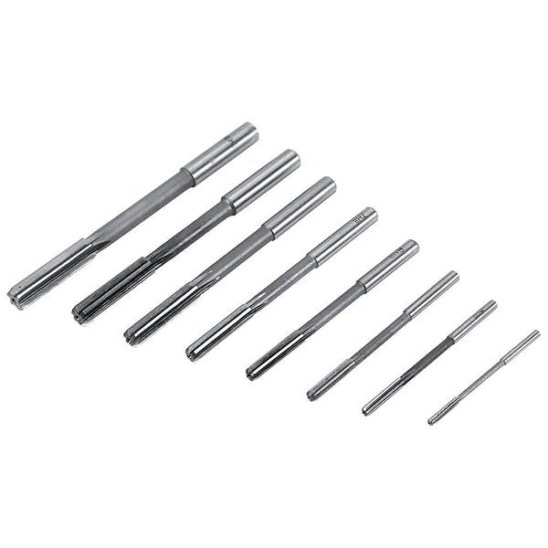 8-Piece H8 Chucking Reamer Set for Precision Bore Machining - 3 to 10 mm Milling Cutter Tool