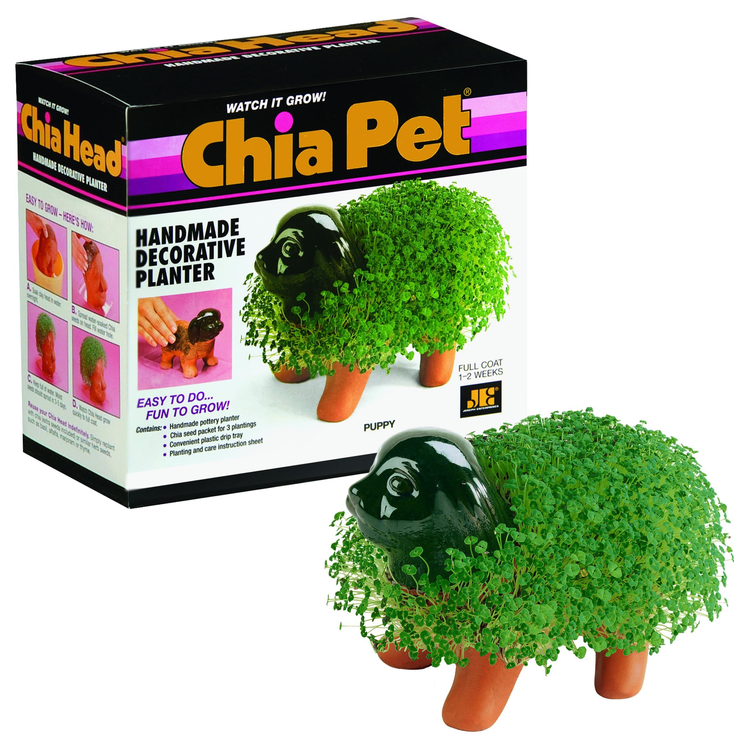 Chia Pet Puppy Planter with Seed Pack - Fun & Easy Decorative Gift for Any Occasion