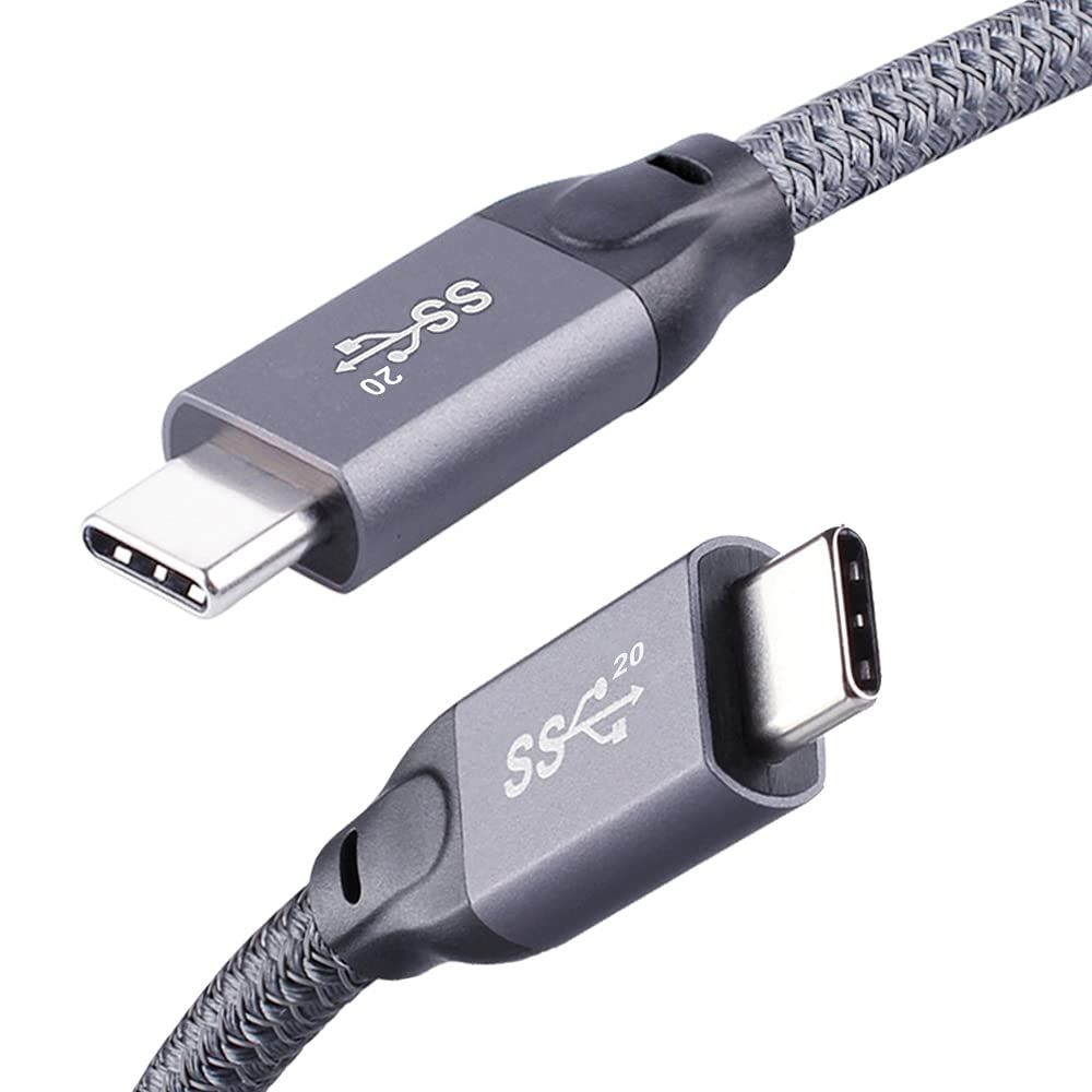 QCEs 6.6Ft USB C to USB C 3.2 Gen 2 Cable - 100W PD Charging, 20Gbps Data for MacBook Pro, iPad, Galaxy S23 & More