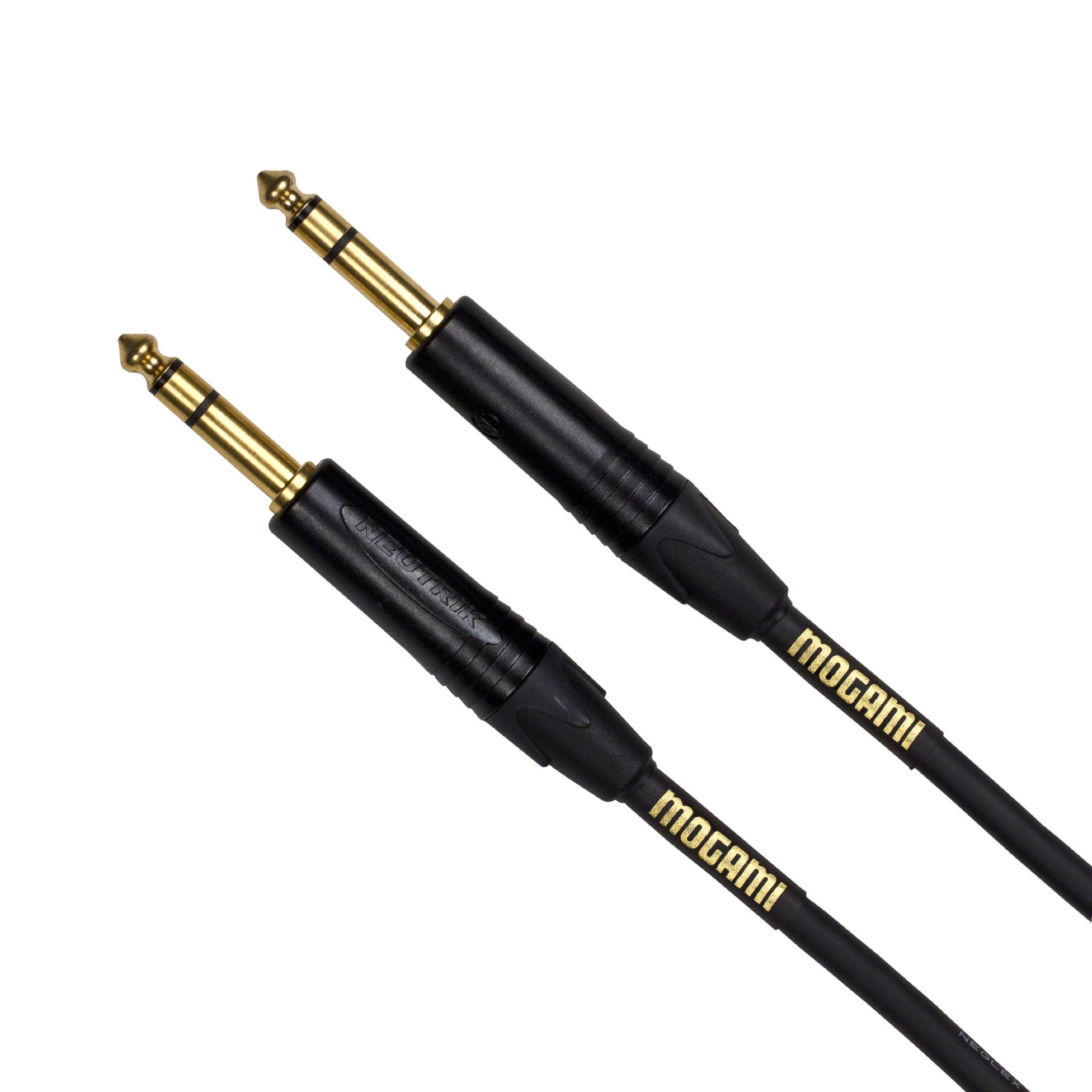 "Mogami GOLD TRS-TRS-20 Balanced Audio Cable - 20ft, 1/4" TRS Male, Gold Contacts, Straight Connectors"