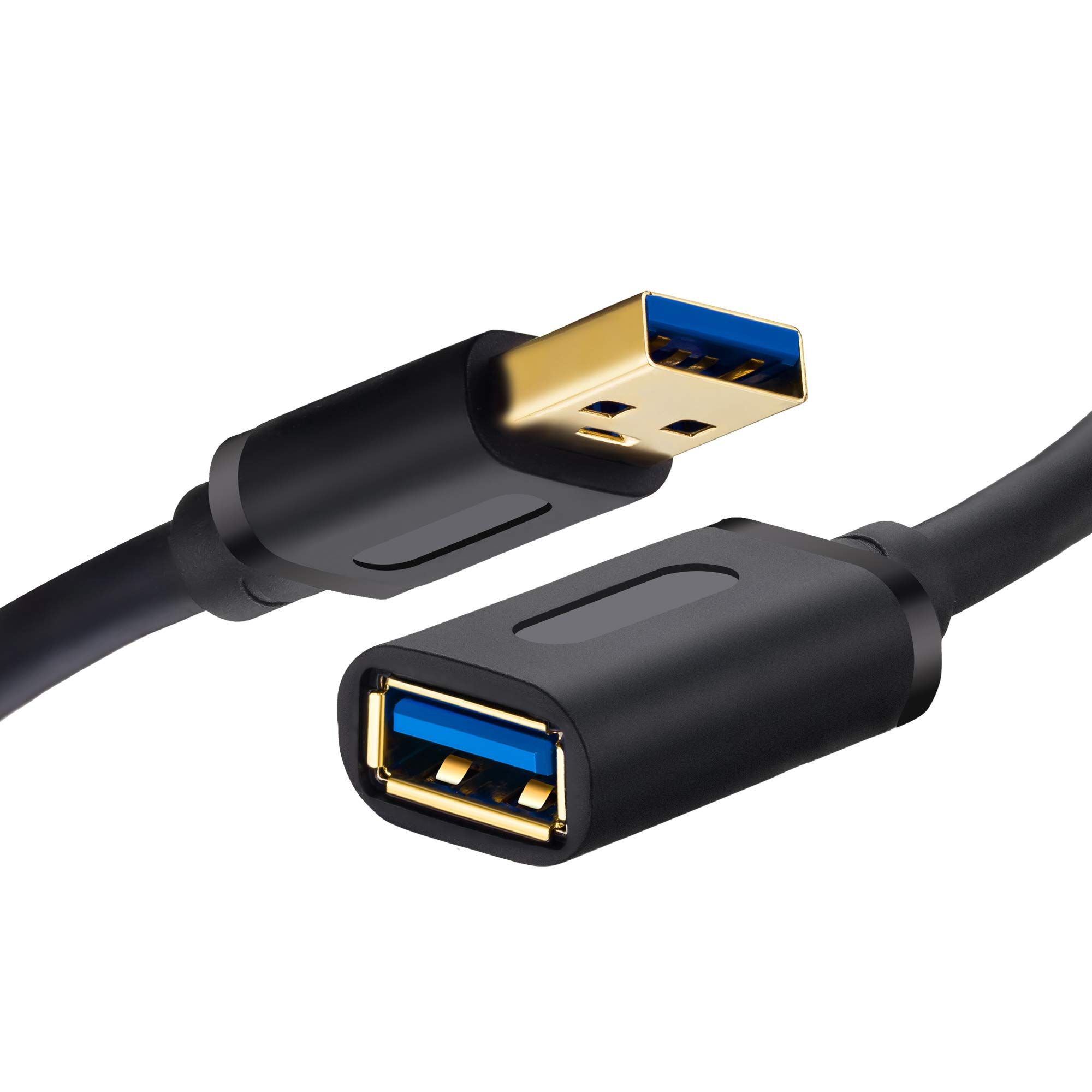 Tan QY 25Ft USB 3.0 Extension Cable - High Speed Type A Male to Female for PS, Xbox, Printers & More