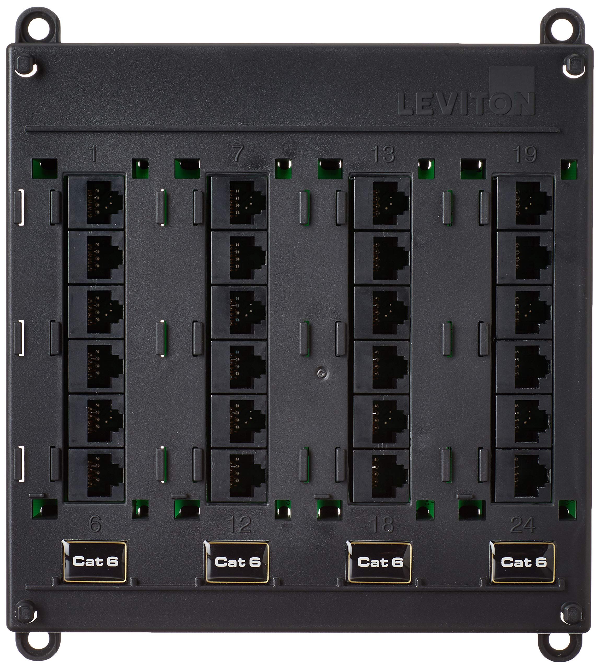 Leviton 476TM-624 CAT 6 24-Port Twist and Mount Patch Panel - High-Performance Networking Solution