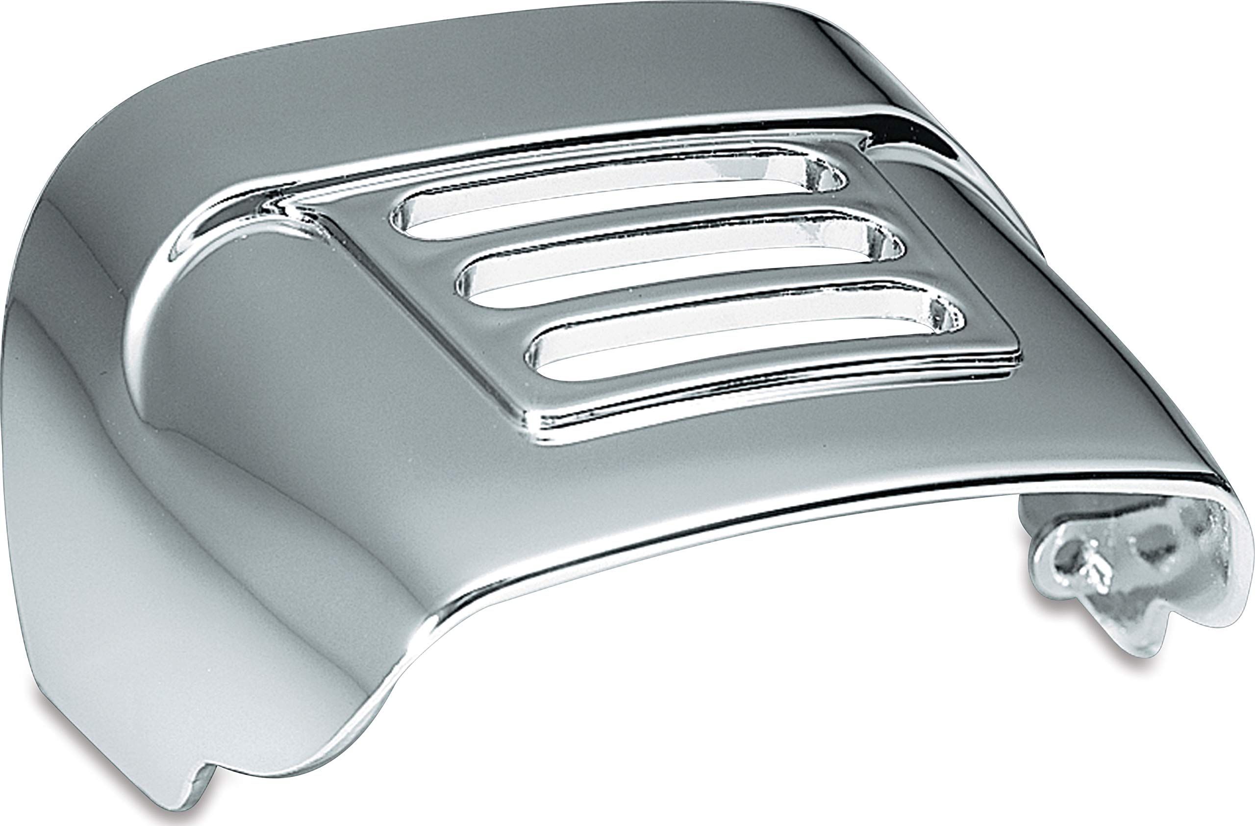 Upgrade Your Harley: Kuryakyn 8130 Slotted Taillight Cover for 1973-2019 Models - Chrome & Black Accent Accessory