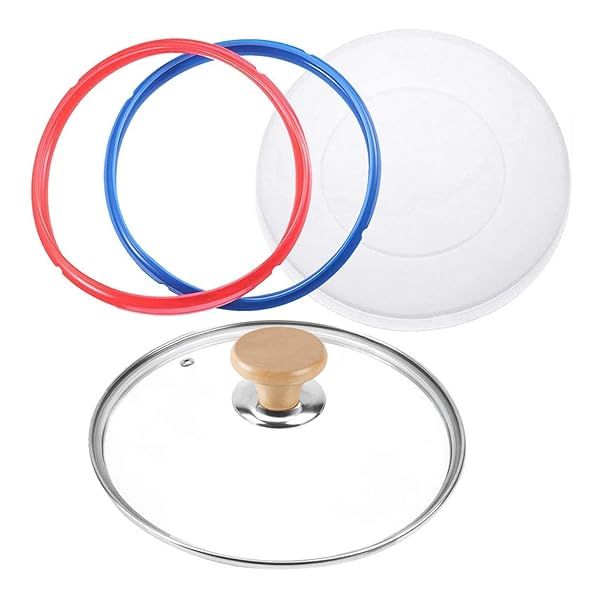 9-Inch Tempered Glass Lid & Silicone Accessories Set for Instant Pot 6 Quart - Sealing Rings & More!