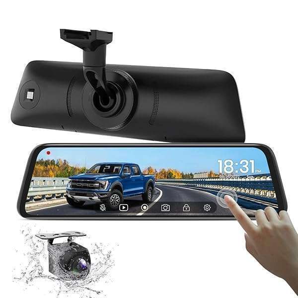 9.35'' 1080P OEM Rear View Mirror Camera with Night Vision - Smart Touch Screen Backup Camera for Cars, Trucks & SUVs (AUTO-VOX T9)