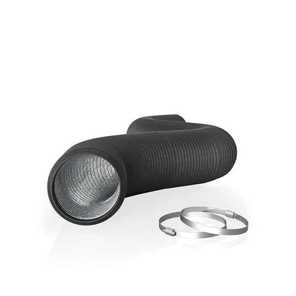 AC Infinity 4-Inch Aluminum Ducting - Heavy-Duty, 8ft for Heating, Cooling & Ventilation