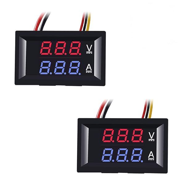 ACEIRMC 2pcs LED Voltmeter Ammeter Digital Multimeter Display Voltage Current Tester DC 0-100V 10A Panel Amp Volt Gauge