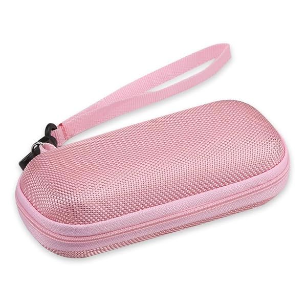 AGPTEK Pink EVA Hard Case for Digital Voice Recorders, MP3 Players & Accessories - Durable Zippered Protection