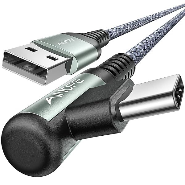 AINOPE 2-Pack USB C Cable 10FT Fast Charge 3.1A Right Angle Durable Nylon Braided Compatible with Galaxy S10 S20 S9 S8 Plus V30 V20 G6