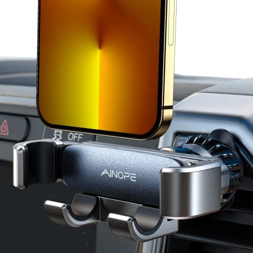 AINOPE 2024 Gravity Car Phone Mount for iPhone 16 Pro Max & Samsung - Hands-Free Air Vent Holder