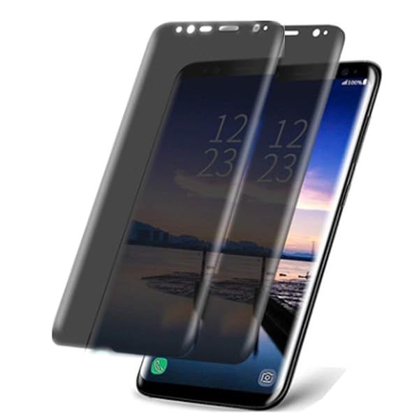 AISELAN 2 Pack Privacy Screen Protector for Samsung Galaxy S9 PLUS 3D Curved Edge Anti Spy Scratch Tempered Glass
