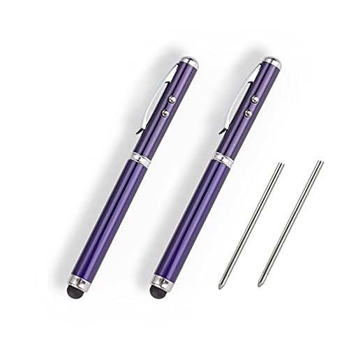 AIYIBEN Multi-Function Metal Pen: Stylus, Flashlight & Gift Idea in Transparent Blue