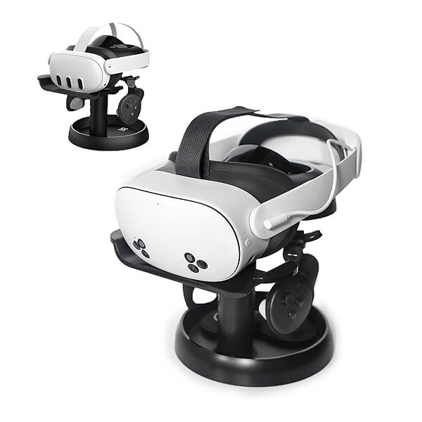 AMVR Stand Holder Compatible with Quest 3s Quest 3 Vision Pro Quest 2 Pico 4 for PSVR 2 - Universal VR Headset Display Dock, Stable Bracket Storage