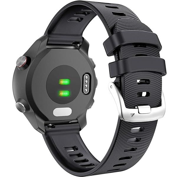 ANCOOL 20mm Silicone Watch Bands for Forerunner 245 645 Viomove HR Vivoactive 3 Smartwatches Black