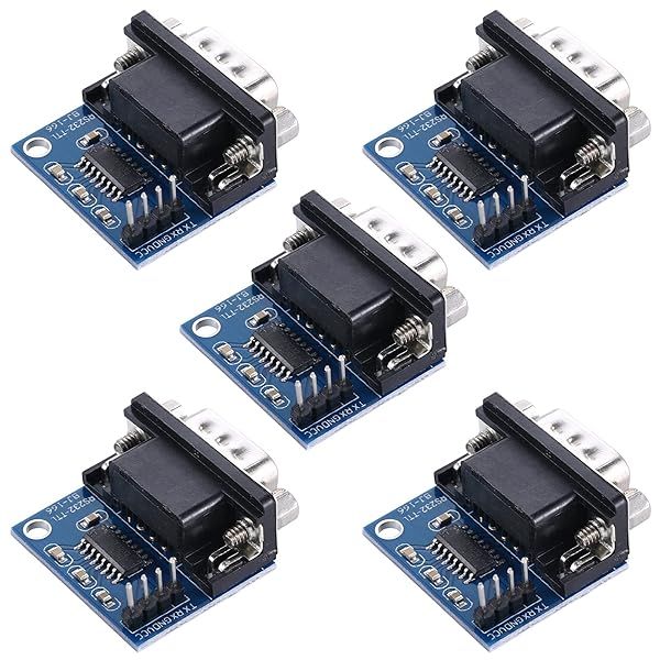 ANMBEST 5PCS MAX3232 DB9 Male RS232 to TTL Converter for Arduino & Raspberry Pi - 3.3V to 5V Module