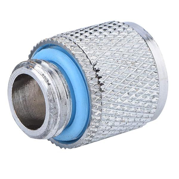 ASHATA PC Water Cooling Fittings - 2PCS G1/4 Compression Connectors for Soft Tubes, Brass Quick Connectors for Efficient Cooling