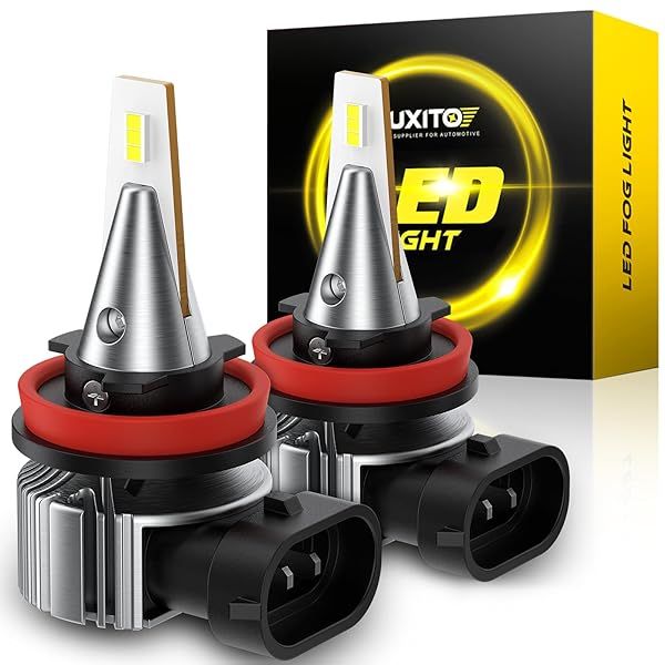 Upgrade Your Fog Lights: AUXITO H11/H8/H16 LED Bulbs - 700% Brighter, 6500K White, Mini Size, Easy Plug & Play - Pack of 2