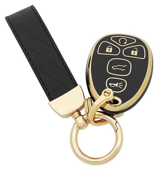 AYGUCEKE TPU Protective Key Fob Cover Case Compatible with GMC Acadia Yukon Cadillac Escalade SRX Chevy Suburban Tahoe Traverse Buick Enclave Pontiac