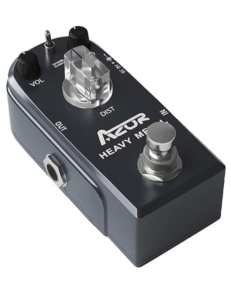 AZOR Heavy Metal Distortion Guitar Pedal with 3 Modes and True Bypass for Electric Guitar Effects