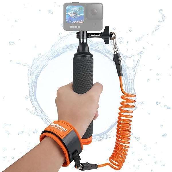 Non-Slip Floating Hand Grip for GoPro & Action Cameras - Steel-Cored Wrist Strap for Diving, Surfing & Kayaking