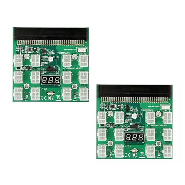 Acxico 2Pcs 6PIN 1200W Server Power Supply Breakout Board for HP DPS-1200QB A PSU GPU - High Performance & Reliability