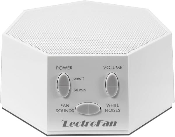 LectroFan White Noise Machine: 20 Non-Looping Sounds & Sleep Timer for Better Sleep