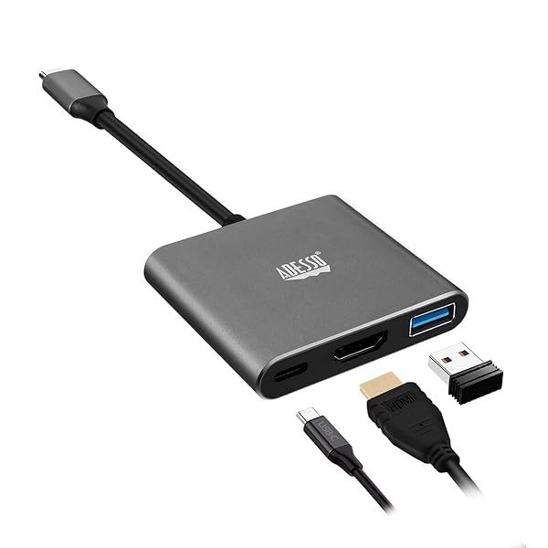 Adesso USB C Docking Station: 4K HDMI, 100W PD Charging, Multiport Adapter for MacBook & Windows Laptops