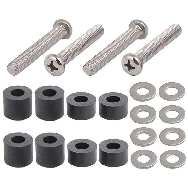 Adiyer M8 Screws for Samsung TV Wall Mount - 304 Stainless Steel M8 x 45mm with 25mm Spacers