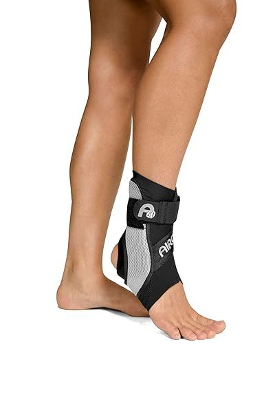Aircast A60 Ankle Support Brace for Left Foot - Medium Size (Men's 7.5-11.5 / Women's 9-13) - Black Color