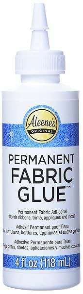 Aleene's 24914 Permanent Fabric Glue 4oz - Strong, Fast-Drying Adhesive for All Fabric Projects