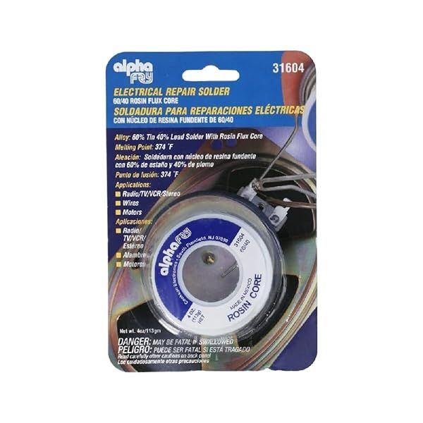 Alpha Fry AM31604 60/40 Rosin Core Solder: Best Electrical Solder for Precision Projects