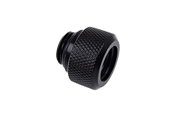 Alphacool Eiszapfen G1 4 HardTube Compression Fitting Deep Black for 13mm OD Plexi Brass Hard Tubes