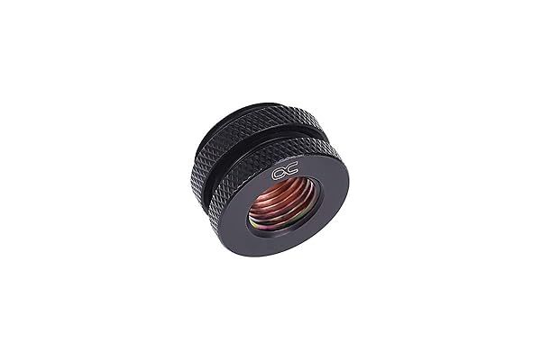Alphacool G1/4 Bulkhead Connector - Black (17069) for Efficient Liquid Cooling Solutions