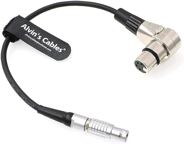 Alvins Cables 6 Pin Male to XLR 4 Pin Female Power Cable for DJI Ronin 2 Gimbal Stabilizer 30cm 12inches