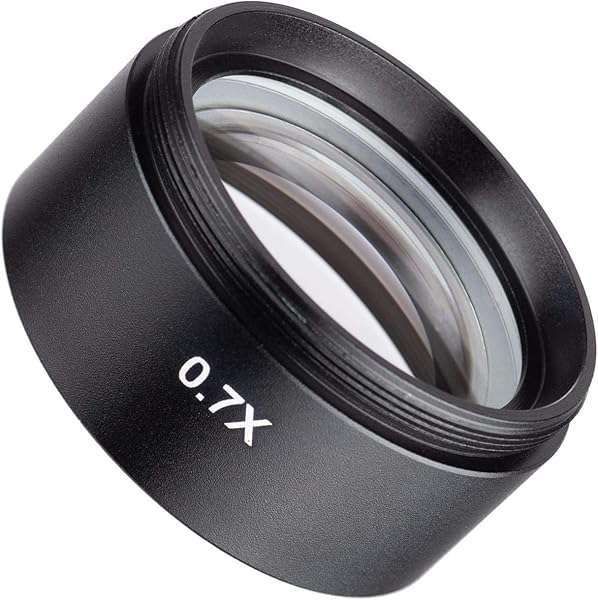 AmScope SM07 0.7X Barlow Lens for SM Stereo Microscopes - Enhance Your Viewing Experience