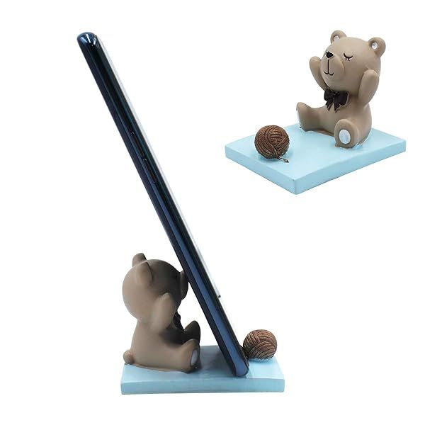 Amamcy Cute Bear Cellphone Holder Stand for All Mobile Phones Stylish Desk Ornament and Functional Smartphone Stand