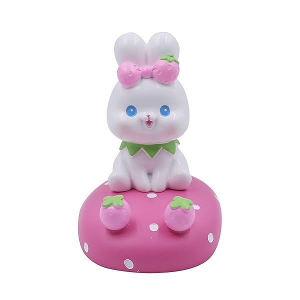 Amamcy Cute Rabbit Cellphone Holder Stand Animal Smartphone Desk Stand for All Mobile Phones Bunny Phone Stand Desk Ornament